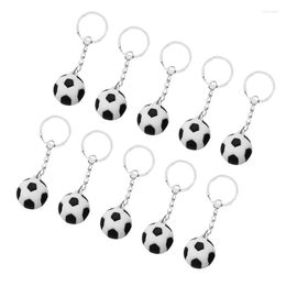 Keychains 10pcs Key Chain Football Design Ring Pendant Bag Hanging DecorationsKeychains Forb22