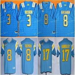 Nik1 UCLA Bruins 3 Josh Rosen College Football Jerseys 3 Josh Rosen 17 Brett Hundley University Stitched Football Shirts