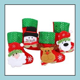 Christmas Decorations Festive Party Supplies Home Garden Ll Hanging Socks Cute Candygift Bag Snowman Santa C Dhces