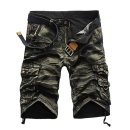 Summer Cargo Shorts Men Cool Camouflage Cotton Casual Mens Short Pants Clothing Comfortable Camo Men Cargo Shorts No Belt 220608