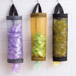 Trash Hanging Storage Plastic Bags Organization Kitchen Dispenser Garbage Wall Mounred Grocery Holder Home 0615