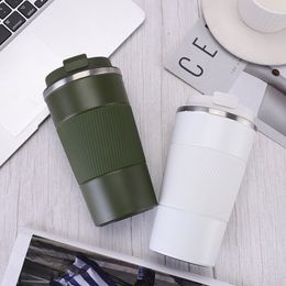 Hand Carry Seamless Stainless Steel Coffee Thermos Cafe Mug Chain Cup Sleeves Tumbler Water Vacuum Flask Travel Insulated Bottle 220509