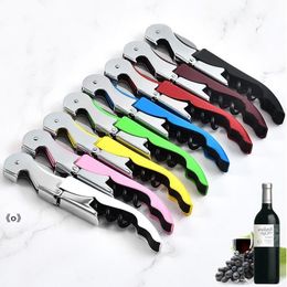 Wine Opener Stainless Steel Corkscrew Knife Bottle Cap tainless Steel Corkscrew Bottle Openers Candy Colour Multi-Function RRB15330