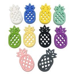 Muiticolor Bijtring Silicone Pineapple Teether BPA Free Food Grade Silicone Material Health Baby Chewed Teether For Baby