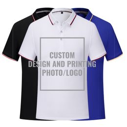 High end Custom Print Fashion Men s Silk Polo Shirt For Women Cotton Short Sleeve Summer Mens s Plus Size S 4XL 220623