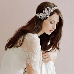 Headpieces Crystal Wedding Hair Accessories For Bridal Flower Headpiece Headbands Women Bride Ornaments Jewellery DiademasHeadpieces