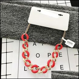 Pendant Necklaces Pendants Jewelry Beautif Red Fashion Mainstream Goddess Temperament Clavicle Chainel Dhsbj