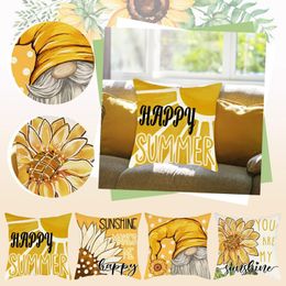 Cushion/Decorative Pillow Summer Sunflower Home Sofa Cover Decorative Cushion Pillowcase Tan Kids PillowcasesCushion/Decorative