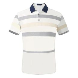 designer stripe polo shirt t shirts snake polos bee floral small horse embroidery mens High street fashion big square polo T-shirt