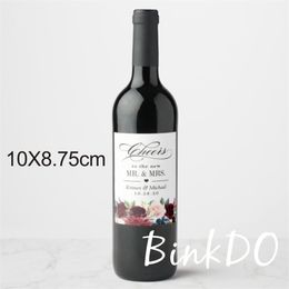 20 Pieces Customized Personalized Birthday Anniversary Wedding Wine Bottle Labels Adhesive 220613