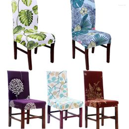 Chair Covers Stretch Flower Cover With Backrest Protector Slipcover Seat Case Removable Elastic Dining Living RoomChair