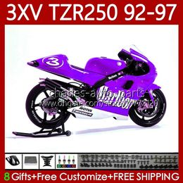 Body Kit For YAMAHA TZR250-R TZR250RR YPVS 3XV TZR250R 92-97 117No.140 TZR 250 TZR250 Hot Purple R RS RR 1992 1993 1994 1995 1996 1997 TZR-250 92 93 94 95 96 97 OEM Fairing