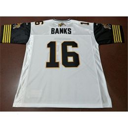 Chen37 Goodjob Men Youth women Vintage Hamilton Tiger-Cats #16 Brandon Banks Football Jersey size s-5XL or custom any name or number jersey