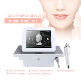 Portable gold rf fractional micro needle fractional microneedle machine skin care stretch marks remova facial lifting beauty equipment for salon