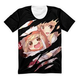 Men's T-Shirts SOSHIRL Kawaii Anime T Shirt Hipster Funny Himouto! Umaru-chan T-shirt Summer Hip Hop Streetwear Harajuku Doma Umaru Unisex