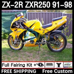 Body For KAWASAKI NINJA ZX2R ZXR250 ZX 2R 2 R R250 ZXR 250 89-98 9DH.39 ZX-2R ZXR-250 91 92 93 94 95 96 97 98 ZX-R250 1991 1992 1993 1994 1995 1996 1997 1998 Fairing stock yellow