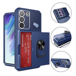 Hard Cover phone Cases for iphone 14 14ro 14promax 13 13pro samsung S22 S22PLUS S22ULTRA lens protectors magnetic kickstand holder With oppbags