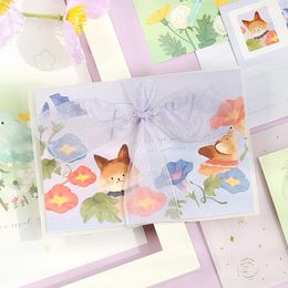 Gift Wrap Cute Animals Garden Envelope Letter Paper Set Journal Scrapbooking Material Pack WholesaleGift
