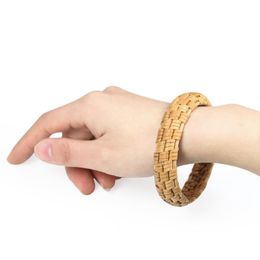 Bangle Natural Original Hand-woven Wood Bamboo Ethnic Style Simple Wide Bracelet Environmentalists Jewelry Accessories Art CollectionBangle