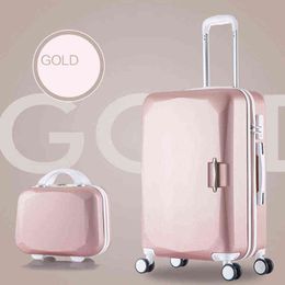 Inch High Capacity Rolling Luggage Spinner Students Password Suitcase Wheels carry On Trolley Travel Bag J220707