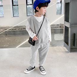 Clothing Sets Summer Spring 2022 Boys Set Children Vest Tops + Long Pants 2pcs Suit Toddler Kids Outfits School Sports