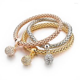 Link Chain Multi-layer Corn Dainty Female 3 Pcs/Set White Zircon Stone Bracelet Bracelets For Women Cute Rose Gold Wedding Fawn22