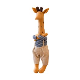 Kawaii Plush Toys For Kids Cute Stuffed Deer Dolls Lovely Animal Giraffe Toy Children Girls Toy Baby Appease Doll Home Deco 45cm LA428