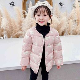 Children's Clothing Autumn Winter Baby Warm Liner Light Down Cotton Quilted Jacket Cartoon Jackets Kids Girls Jacket Outerwear J220718