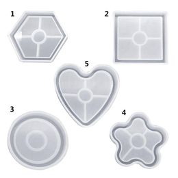 silicone craft mat NZ - Other Silicone DIY Pad Water Mat Holder Epoxy Resin Crafts Molds Handmade Charms Jewelry Gifts Floral Shape GeometricOther OtherOther