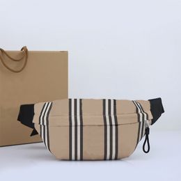 Naylon ekose bel çantası kadınlar çapraz vücut çantaları bayan omuz çanta çantası fermuar şeklindeki çanta yüksek kaliteli moda harfleri ayarlanabilir örgü kayış kese cüzdan