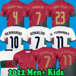 Soccer Jersey 2023 PT Bruno FERNANDES DIOGO J. DANILO Portuguesa Retro 2022 Joao Felix 22 23 Football Shirt BERNARDO Portugieser Men Women Kids Kit Uniforms