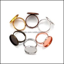 10Pcs Adjustable Ring Holder Blank Base Fit 10 12 14 16 20Mm Glass Cabochon Setting Diy Jewellery Making Supplies Drop Delivery 2021 Other Fin
