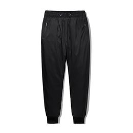 Winter Autumn Mens Casual Pants Fashion High Quality Black Warm Pants 220621