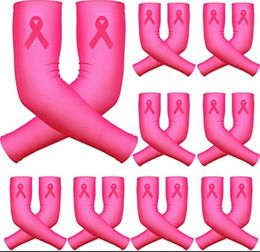 wholesale Elbow & Knee Pads Sports customized psirs digital solid pink ribbon cancer breast ribbon Safety elbows compress arm sleeves Kids camo sleeve