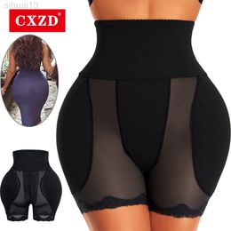 Cxzd Butt Lifter Control Panties Body Shaper Fake Pad Foam Padded Hip Enhancer Underwear Female Shapewear Hourglass Body L220802