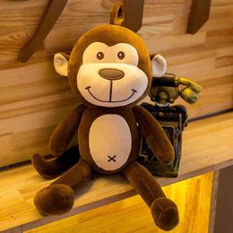 Cute Cuddle Monkey Pop Plush Toys Soft Monkey Pillow Room Decor Kids Baby ld Boy Girlfriend Gift Baby Accompany J220729