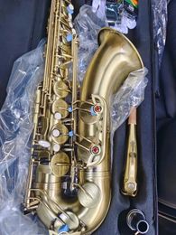 Retro antique copper 62 professional tenor saxophone upgrade double-rib professional-grade tone Bb Tenor sax jazz instrument