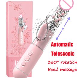 New Strong Telescopic Rotation Rabbit Vibration Dildo sexy Toys For Women Clitoris Stimulator G-spot Massager Female Masturbator