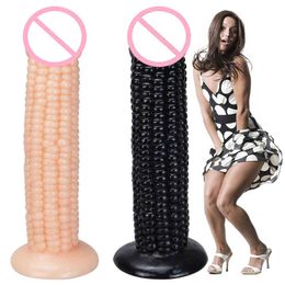 Nxy Dildos Dongs Silicone Realistic Strong Suction Cup Prostate Massager Large Butt Plug Corn Vagina Sex Toys for Women 220420