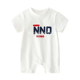 Summer Baby Rompers Girls and Boy Short Sleeve 100% Cotton Newborn Clothes Letter Print Infant Baby Romper Children Pyjamas