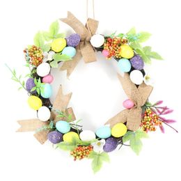 Decorative Flowers & Wreaths Artificial Wreath Garland Rattan Frame With Easter Cross Halloween Thanksgiving Autumn HolidayDecorative