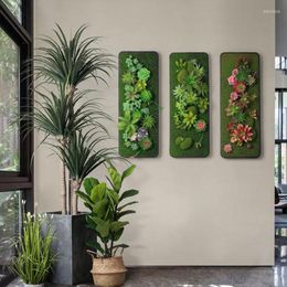 Decorative Flowers & Wreaths Home Decor Artificial Succulent Plants Pendant Modern Interior Can Hang 80cm Simulation Green Wall Decoration