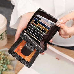 Card Holders Leather Litchi Grain Holder Unisex Cardholder Purse Po And Many More Bits Credit ID WalletCard