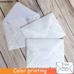 Custom Translucent Sulfuric Acid Paper Wedding Invitation Gift Postcard lope 220711