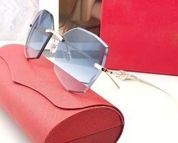 fashion womans hexagonal sunglasses Lens Cut Edge Leopard Decorative Arm Large Frame Trend Simple UV400 Outdoor Seaside Sunshade Eye