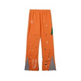 erkek tasarımcı pantolon kargo pantolon joggers eşofman altı kargolar grafiti baskı eşofman altı pantalon sıçrama mürekkep jogger gevşek mektup 5