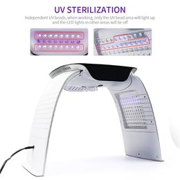 Professional 7 Colours PDT Led Mask Facial Light Therapy Skin Rejuvenation Device Spa Acne Remover Wrinkle Removal Beauty Treatment 3 in 1 hot compress and cold spray