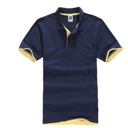 Summer Classic Shirt Men Cotton Solid Short Sleeve Tee Breathable Camisa Masculina Hombre Golftennis Men's Polos