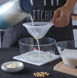 100/200/400 Mesh Kitchen Ultra-fine Mesh Strainer Nylon Colander Filter Spoon Suitable for Soy Milk Coffee Wine Yogurt 15cm