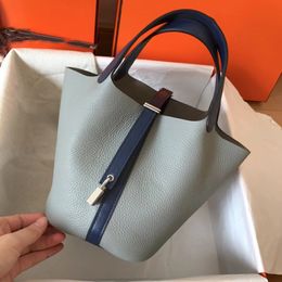 7A Top Hand Sewn Beeswax Thread Designer Bags Luxury Ladies shopping Tote Classic Colorblock Handbags Fashion Large Capacity Bucket Bags TC Leather Brand Casual